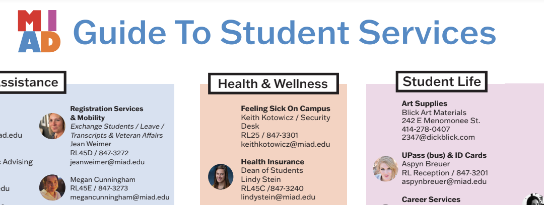 Guide to Student Services at MIAD