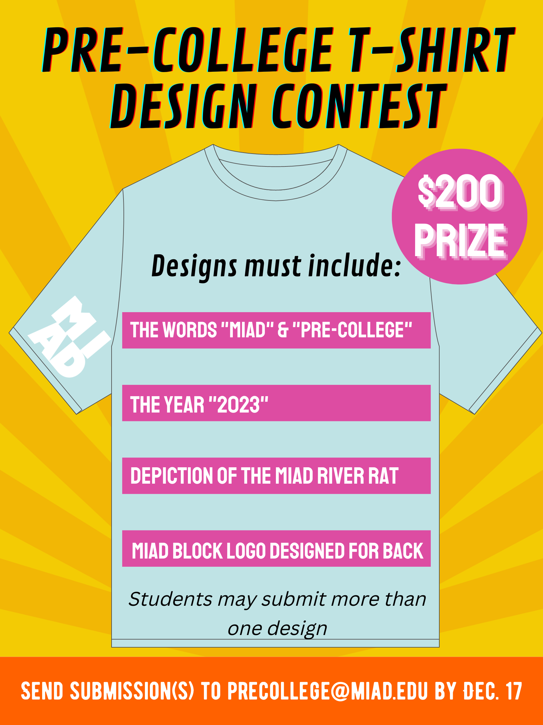 Pre-College T-Shirt Design Contest!