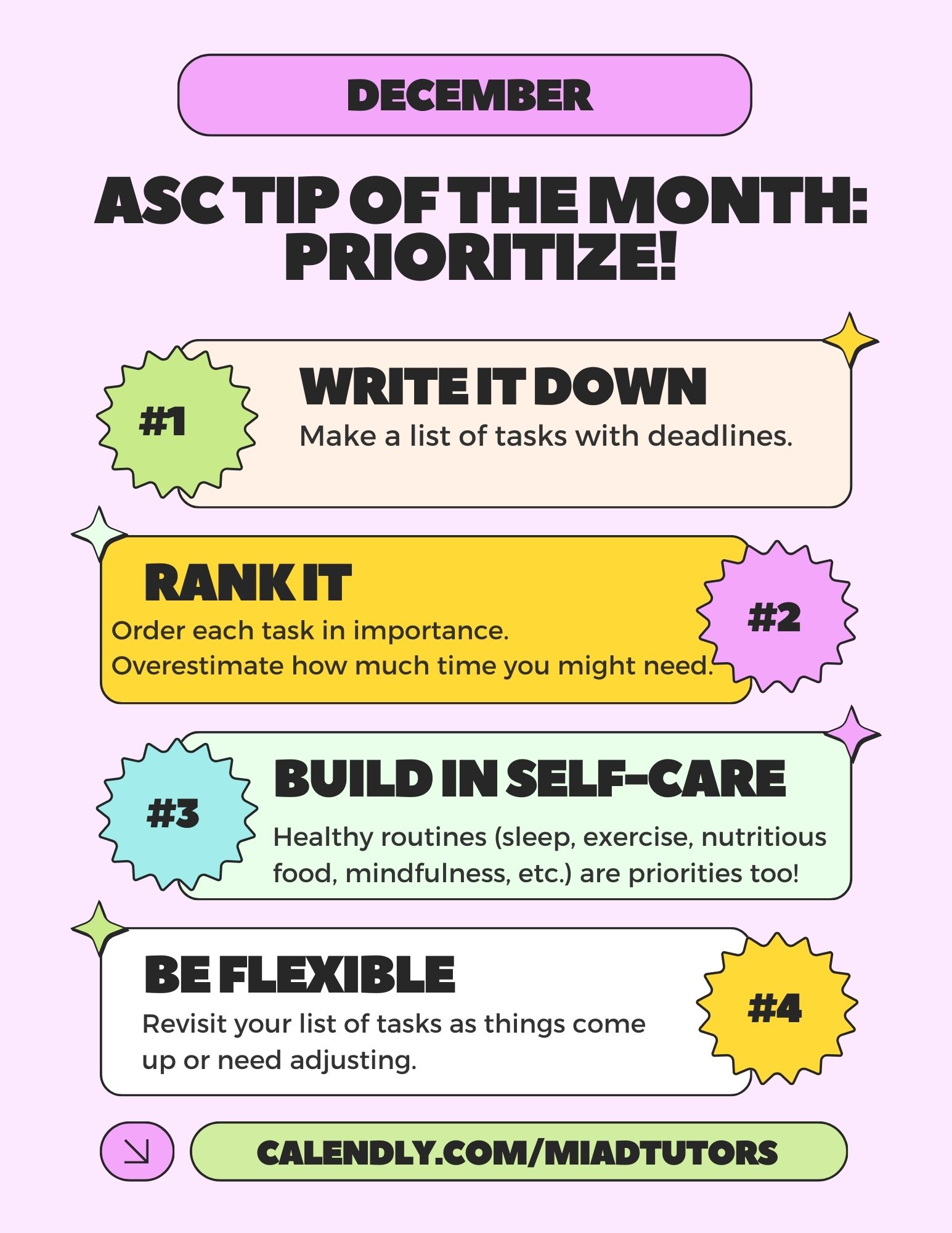 Academic Success Center (ASC) Tip of the Month