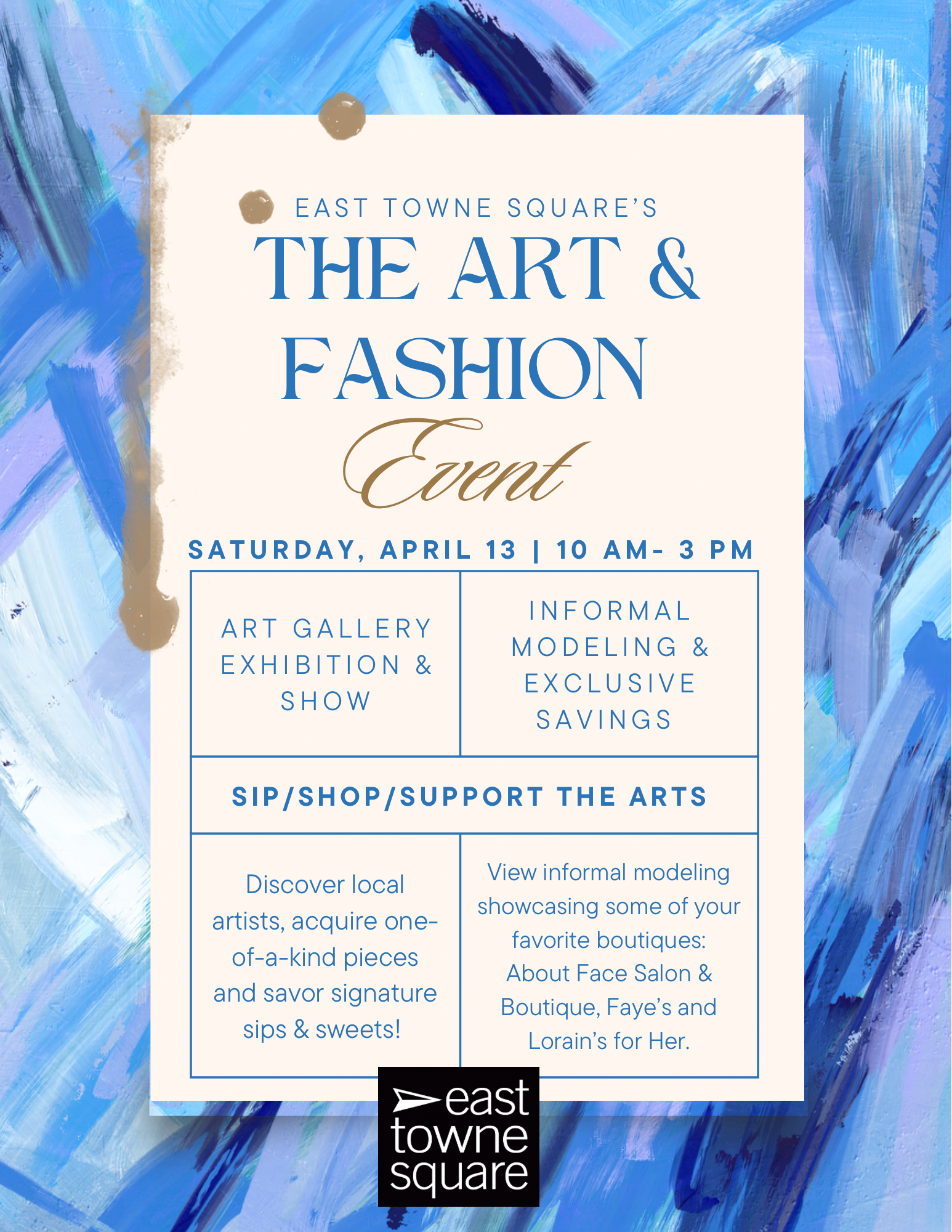 The Art & Fashion Event, April 13