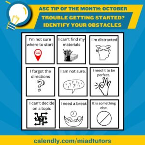 ASC Tip of the Month: Identify Your Obstacles