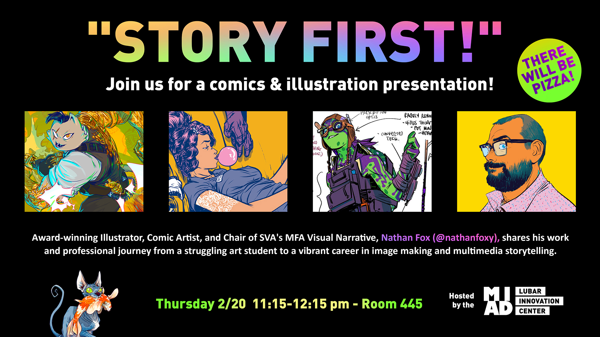 Story First! A Comics Presentation in the Innovation Center, Feb. 20