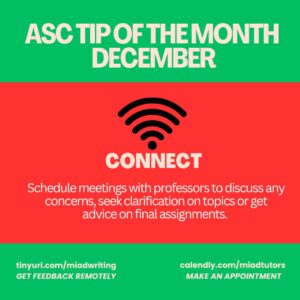 Final Weeks of the Semester!