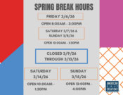 Spring Break Café Hours