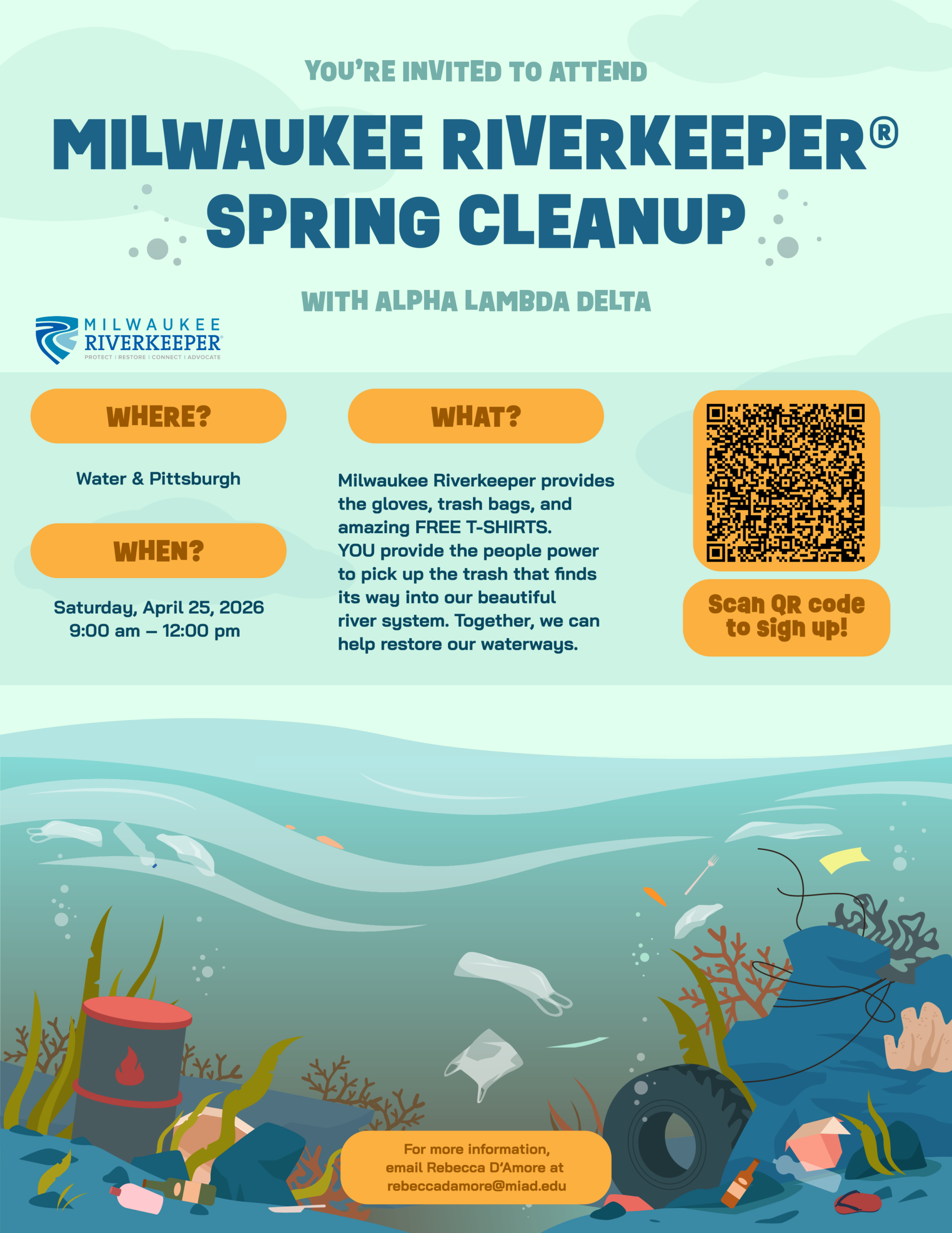 Milwaukee Riverkeeper Spring Cleanup, Apr. 25