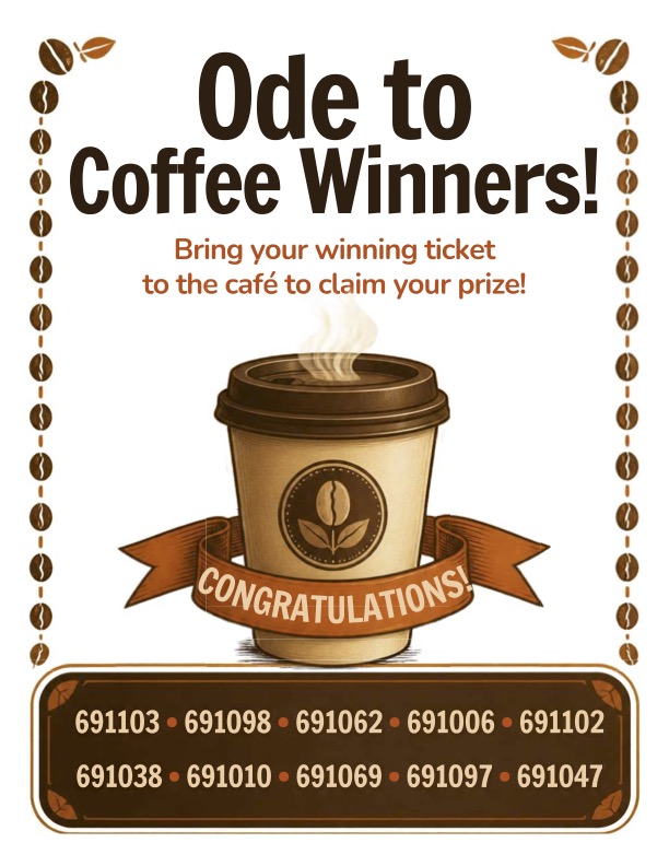 Ode to Coffee Winners!