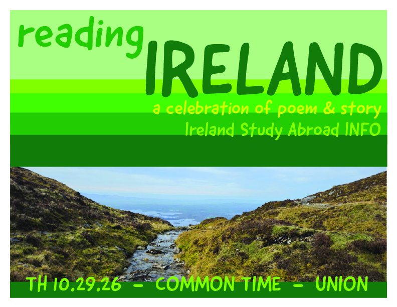 Reading Ireland: A Celebration and Study Abroad Info Session, Oct. 29